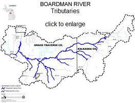 Boardman River Tributaries Map